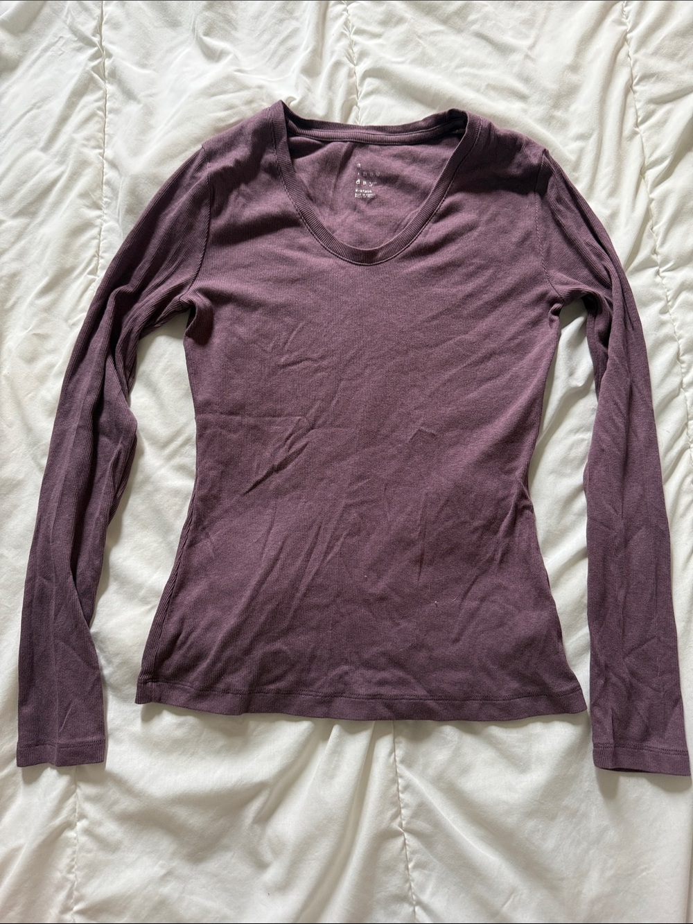 a new day Plum Scoop Neck Long-Sleeve Tee